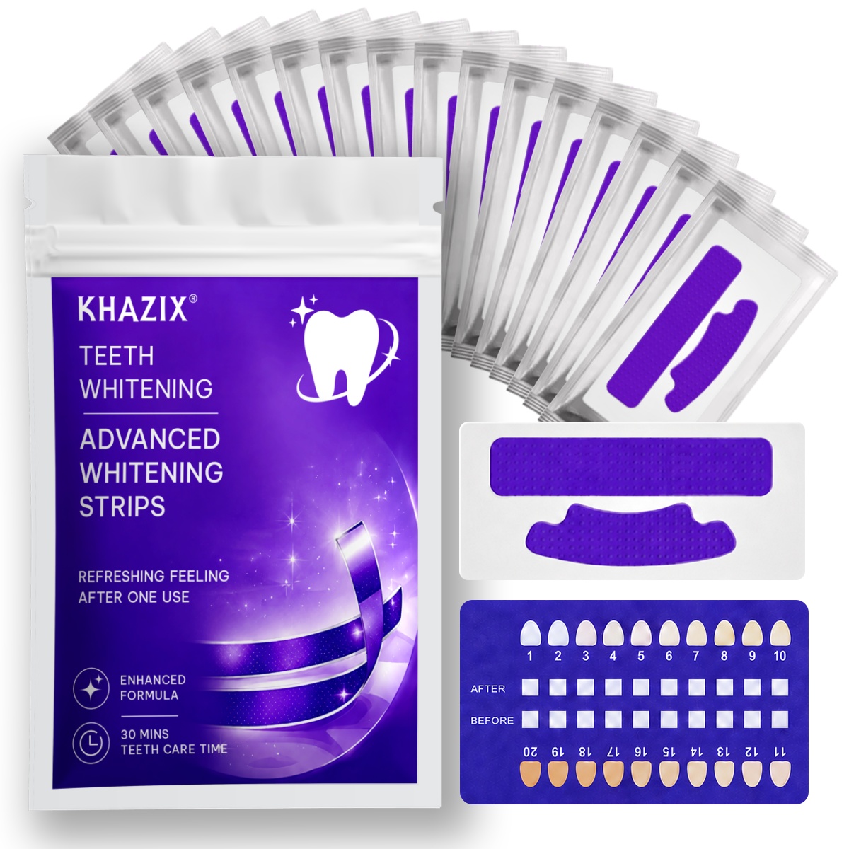 Teeth Whitening Retainer - 1/7 Pares de Tiras Blanqueadoras de