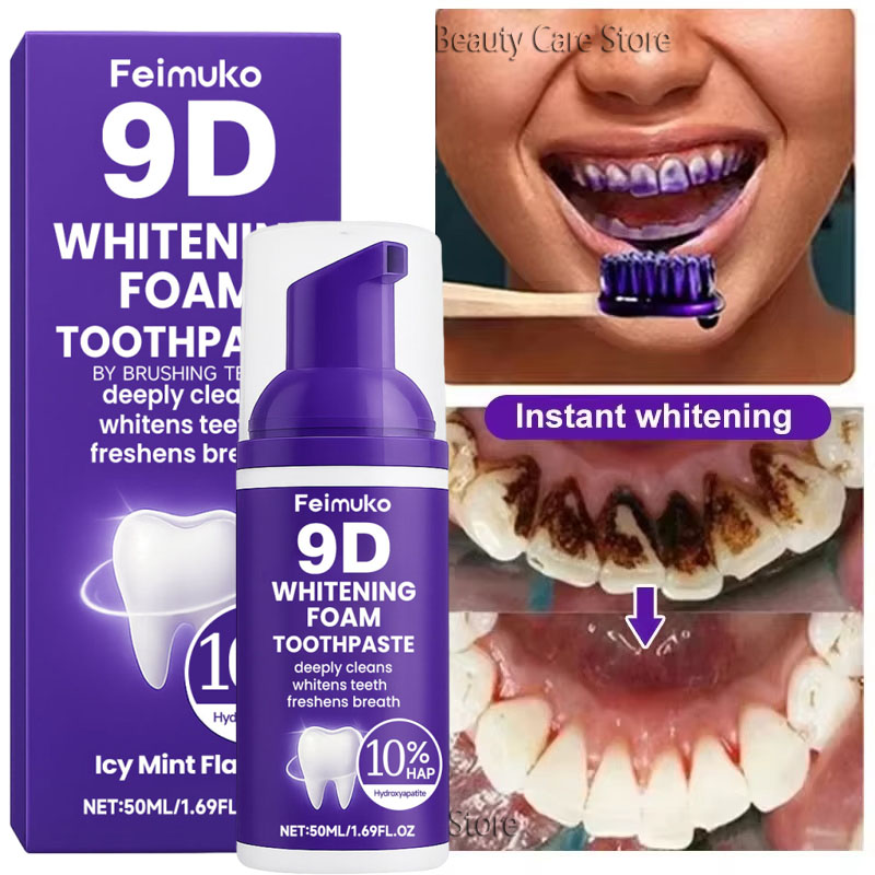 Teeth Whitening Mousse - Pasta Dental Blanqueadora 9D Purple, Mousse,