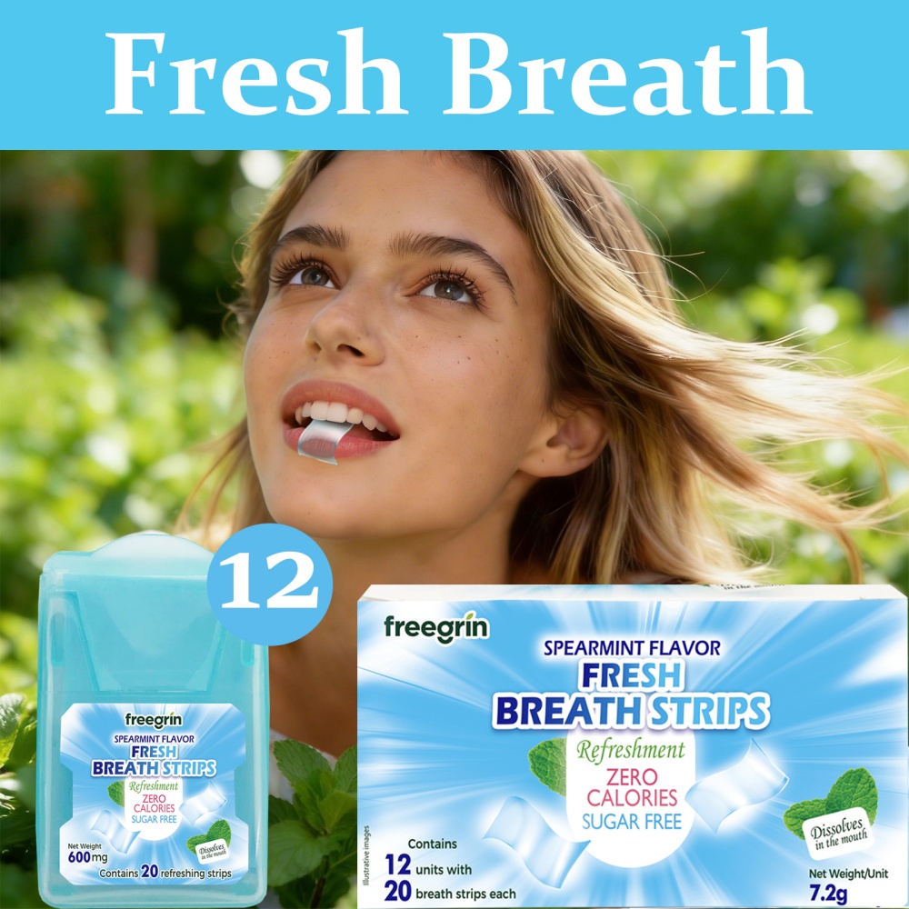 Teeth Whitening Retainer - Tiras de Menta FREGRIN para Refrescar