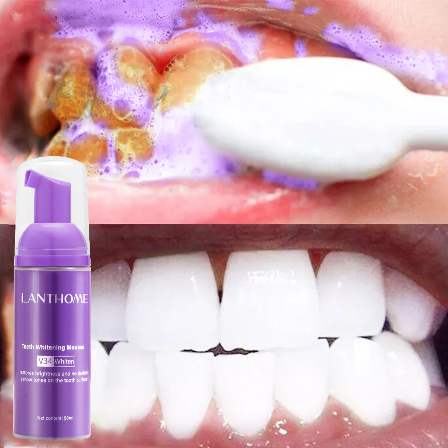 Teeth Whitening Mousse - V34 blanqueamiento Dental Mousse pasta de