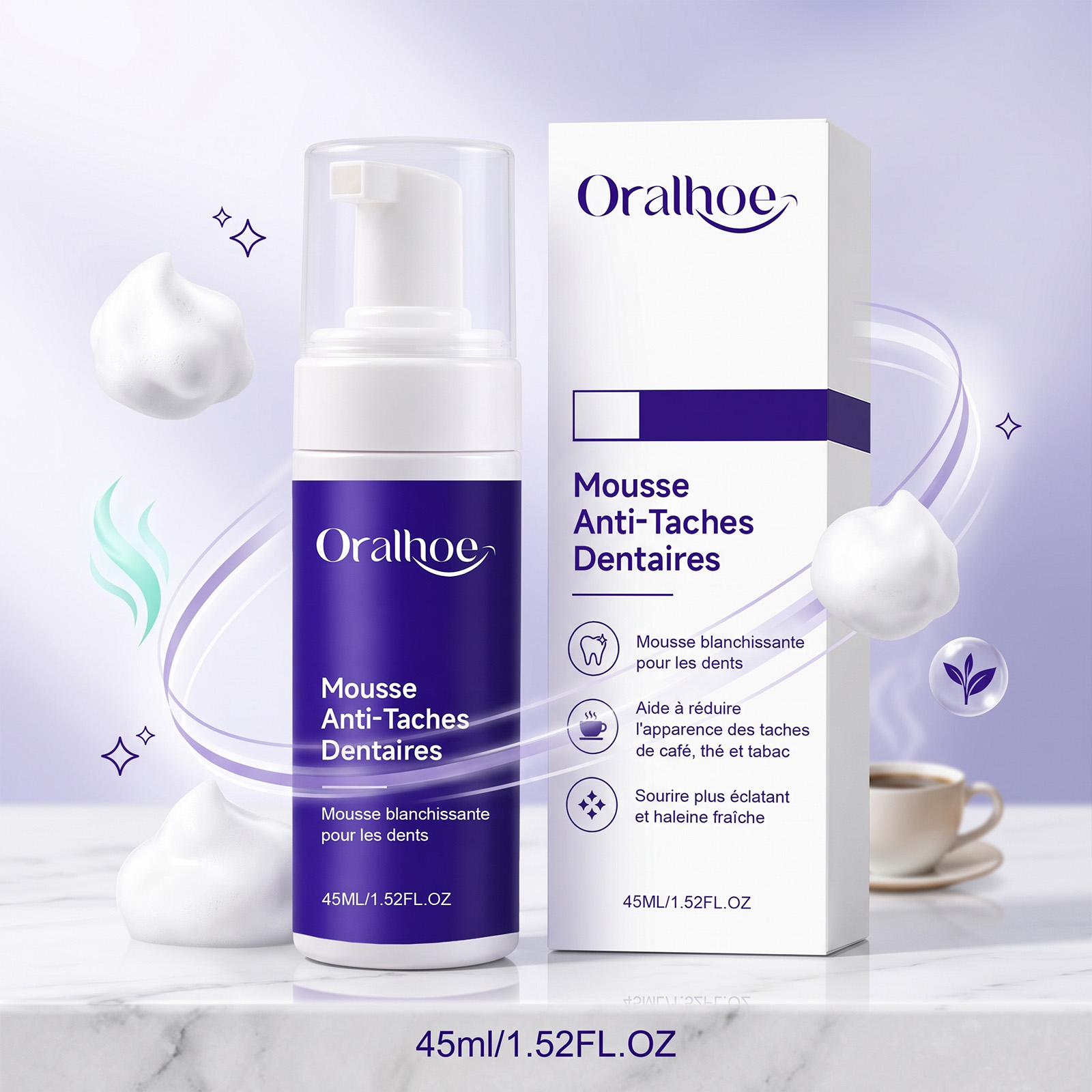 Teeth Whitening Mousse - Espuma Dental Blanqueadora Suave con Sabor