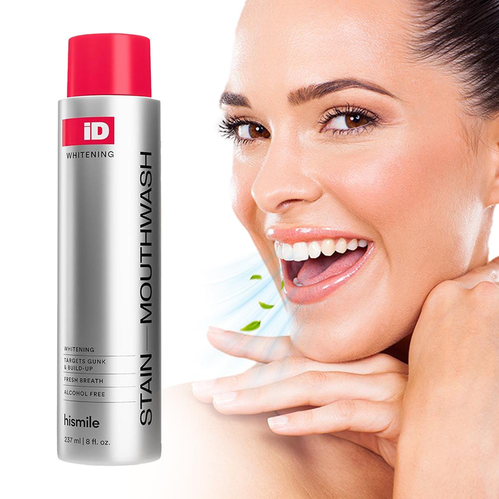 Enjuague bucal sin alcohol His - Teeth Whitening Hismile reseña y precio