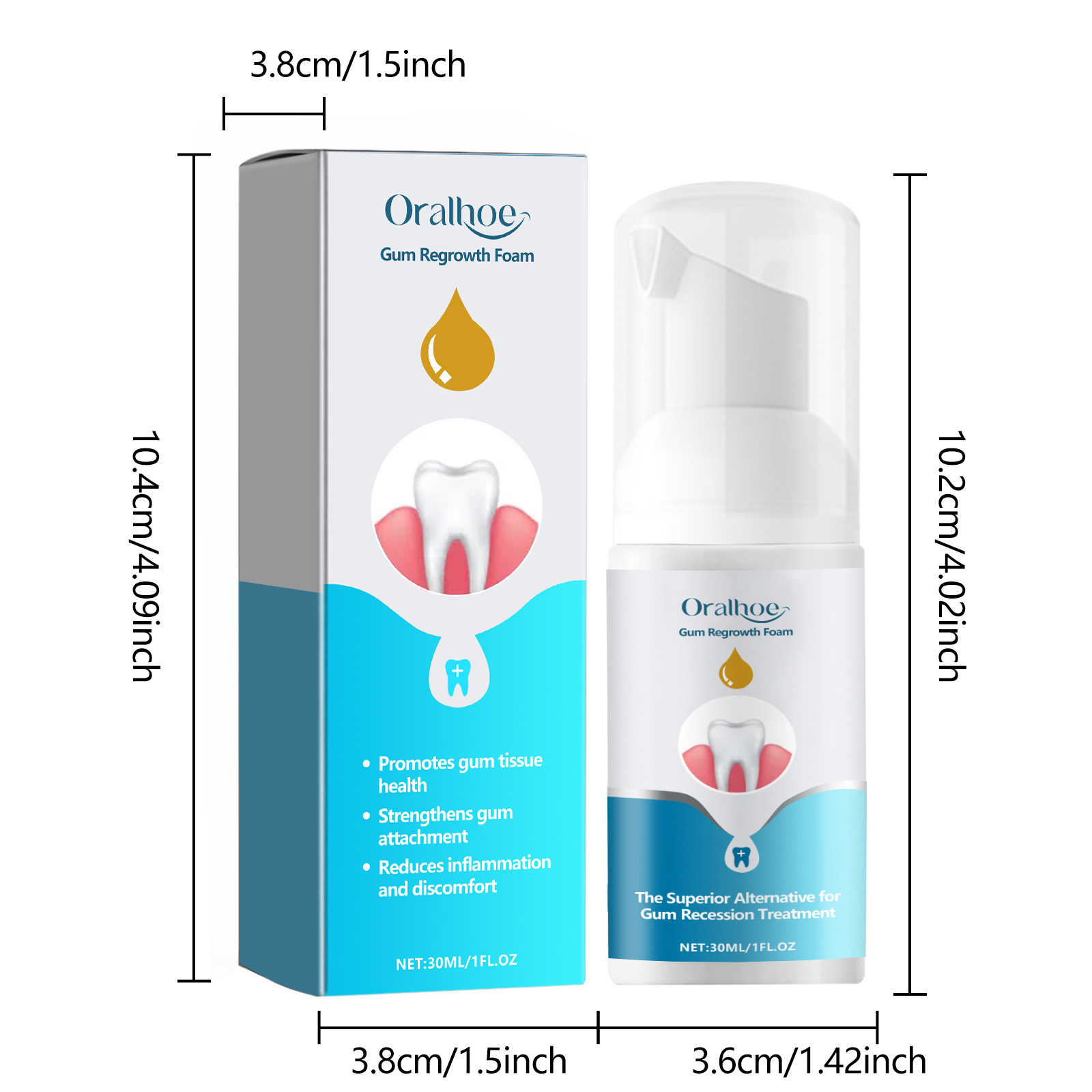 Espuma Reparadora de Encías, P - Teeth Whitening Mousse reseña y precio