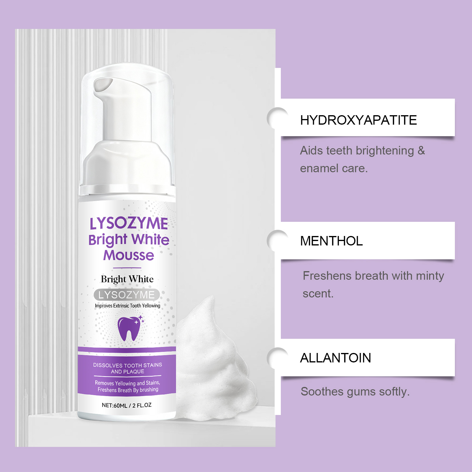 Mousse Dental Blanqueadora con - Teeth Whitening Mousse reseña y precio