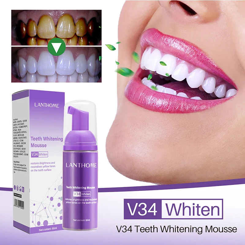 Mousse-pasta de dientes V34 pa - Teeth Whitening Mousse reseña y precio